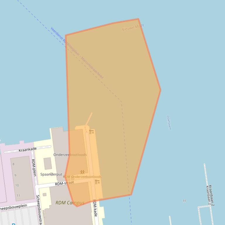 Kaart van postcodegebied 3089JS.