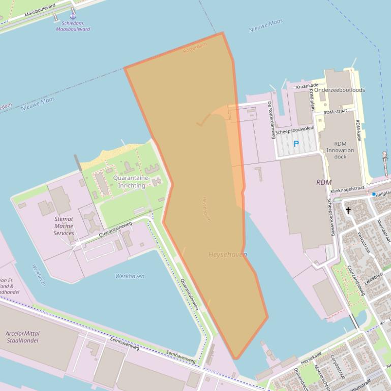 Kaart van postcodegebied 3089JV.