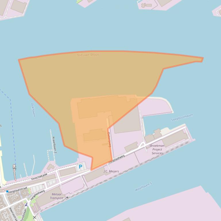 Kaart van postcodegebied 3089JZ.