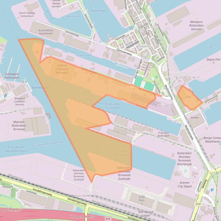 Kaart van postcodegebied 3089KC.