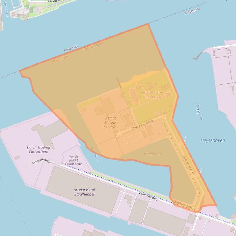 Kaart van postcodegebied 3089KP.