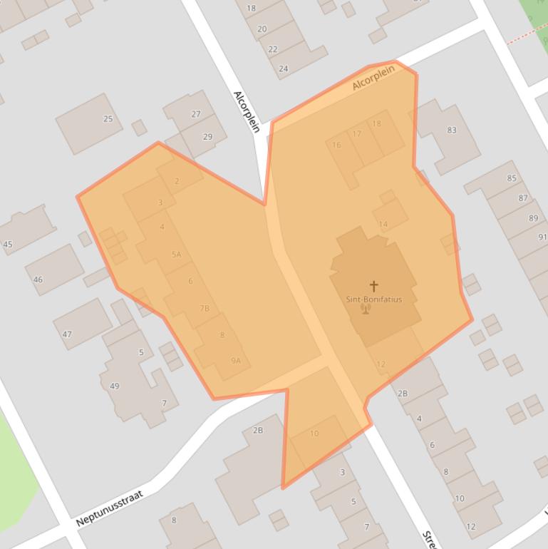 Kaart van postcodegebied 3089PA.