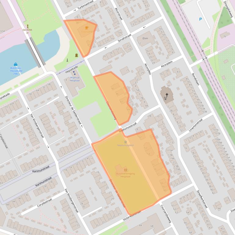 Kaart van postcodegebied 3089PE.