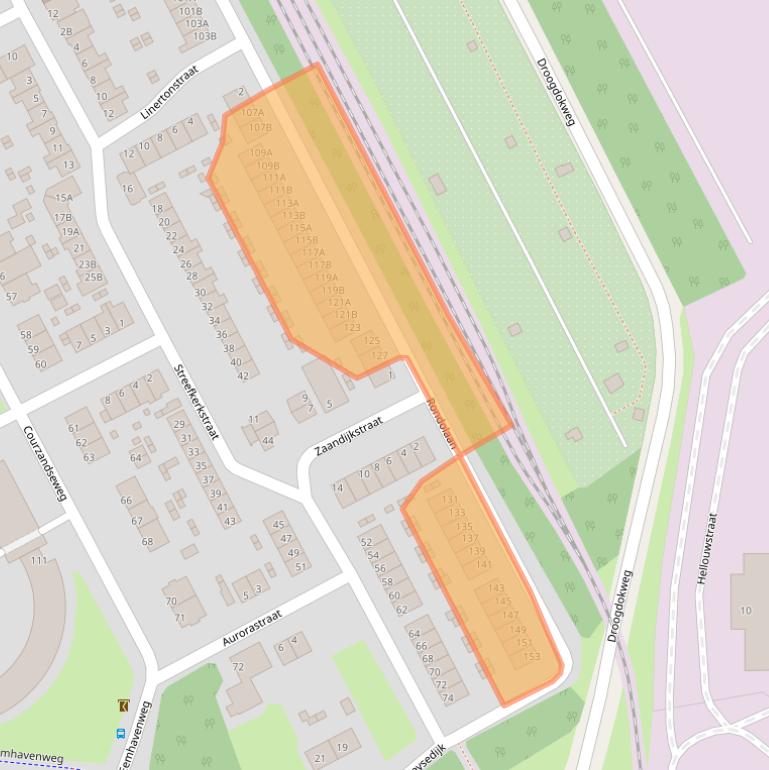 Kaart van postcodegebied 3089PR.