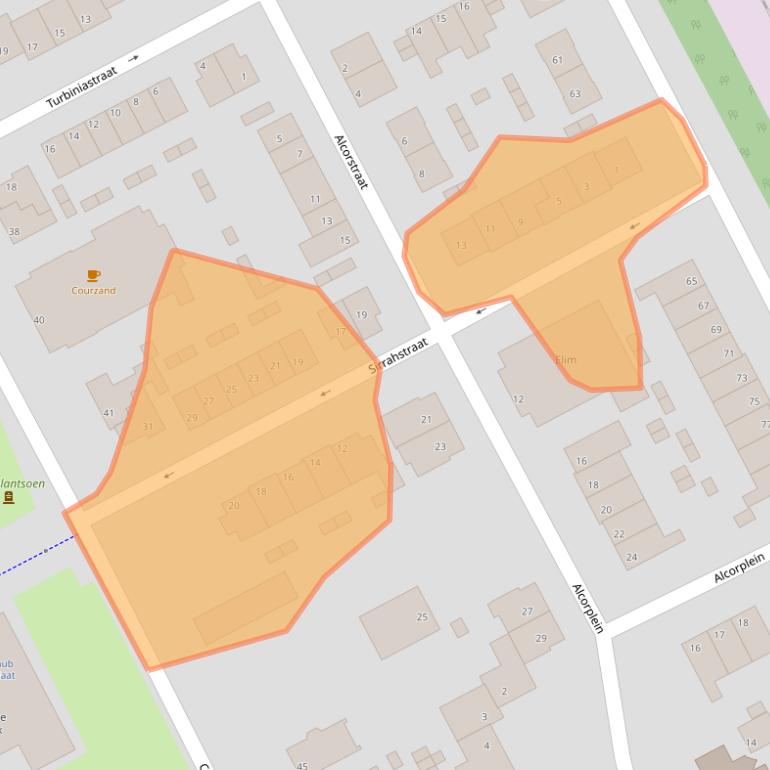 Kaart van postcodegebied 3089PS.