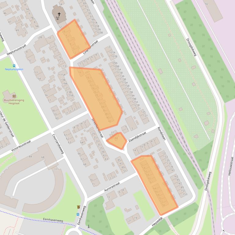 Kaart van postcodegebied 3089PW.