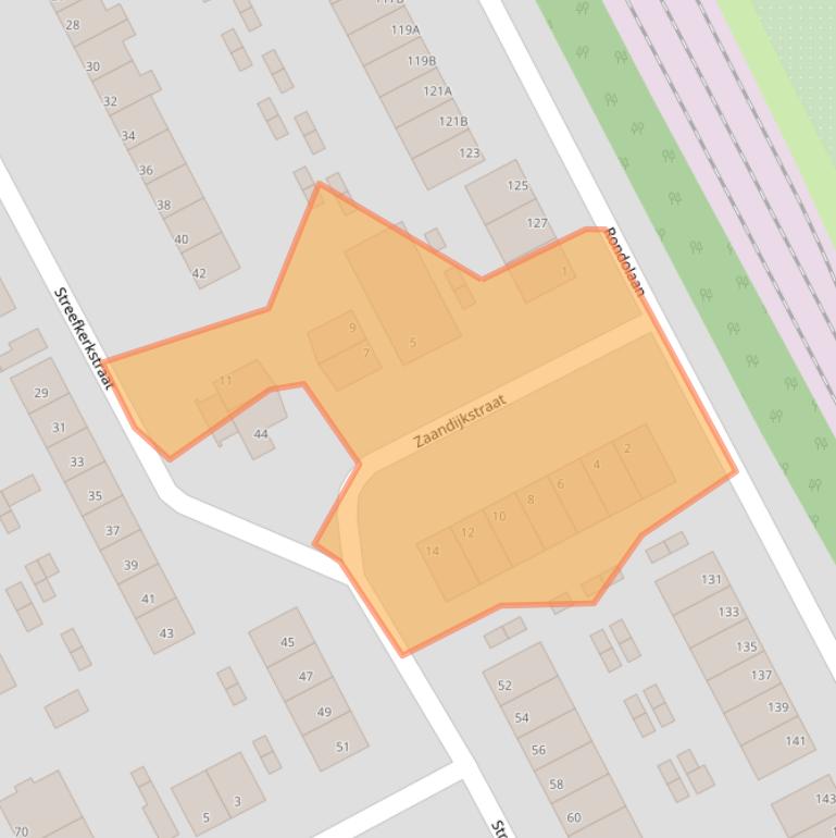 Kaart van postcodegebied 3089PZ.