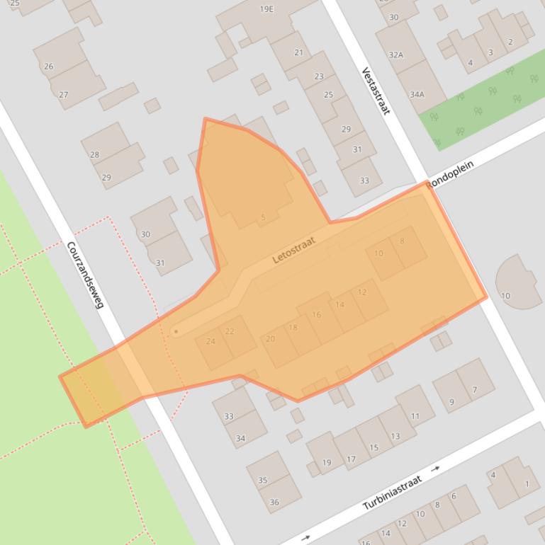 Kaart van postcodegebied 3089RD.