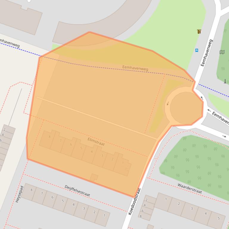 Kaart van postcodegebied 3089SL.