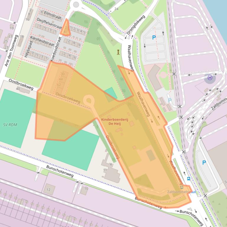 Kaart van postcodegebied 3089ST.