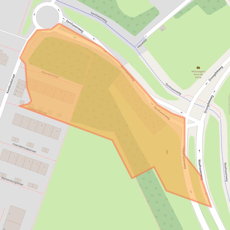 Kaart van postcodegebied 3089SW.