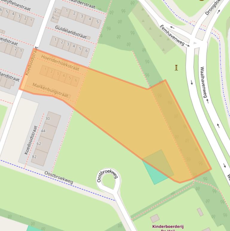 Kaart van postcodegebied 3089TM.