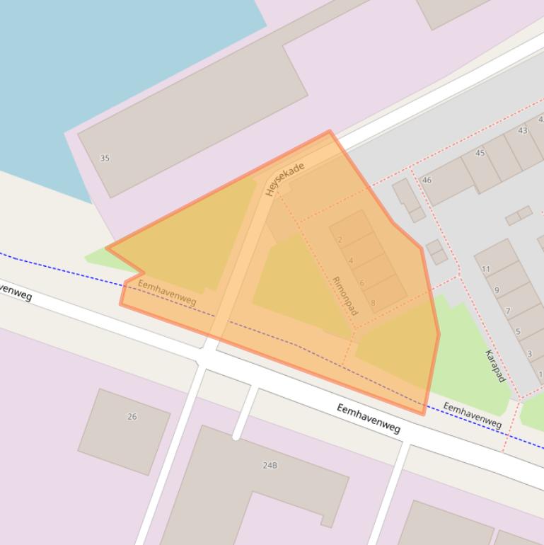 Kaart van postcodegebied 3089TP.