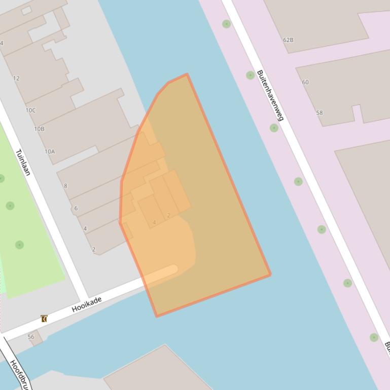 Kaart van postcodegebied 3111AB.