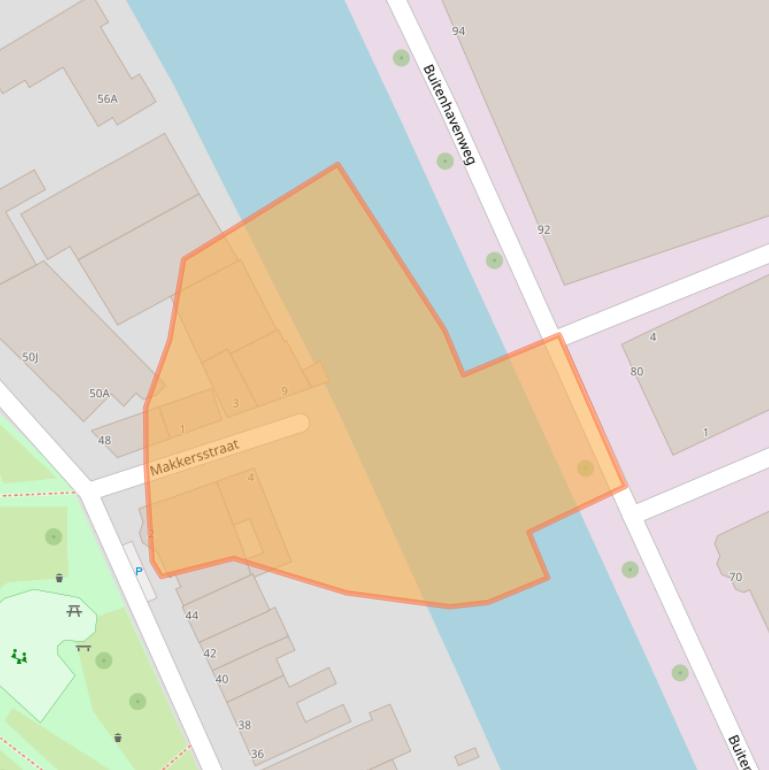 Kaart van postcodegebied 3111AL.