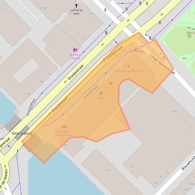 Kaart van postcodegebied 3111AM.