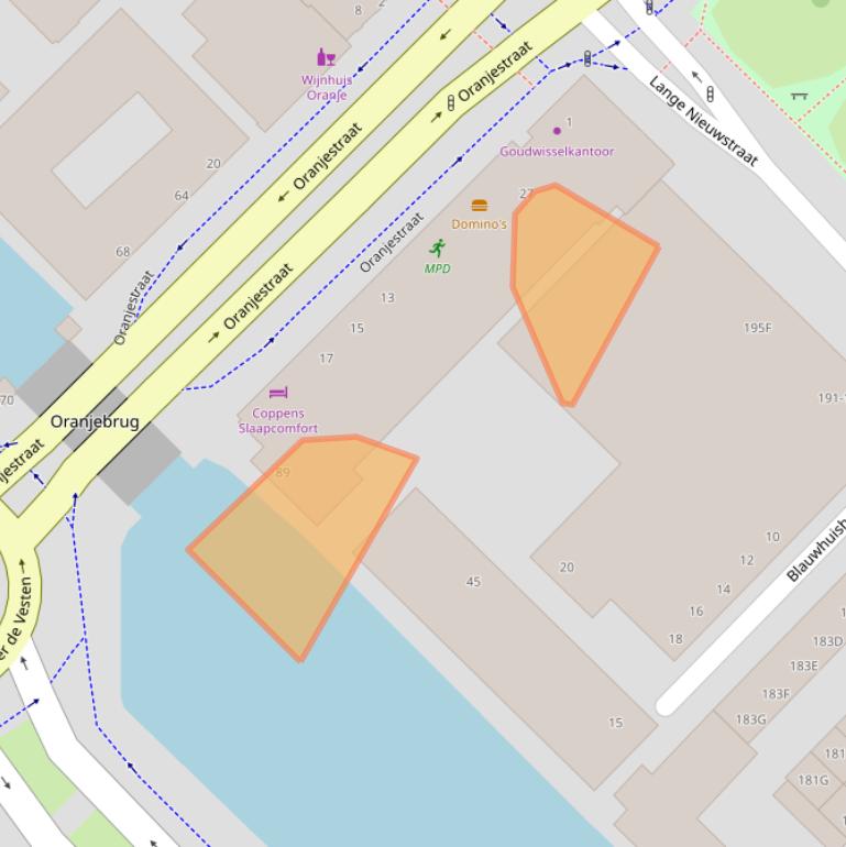 Kaart van postcodegebied 3111AN.