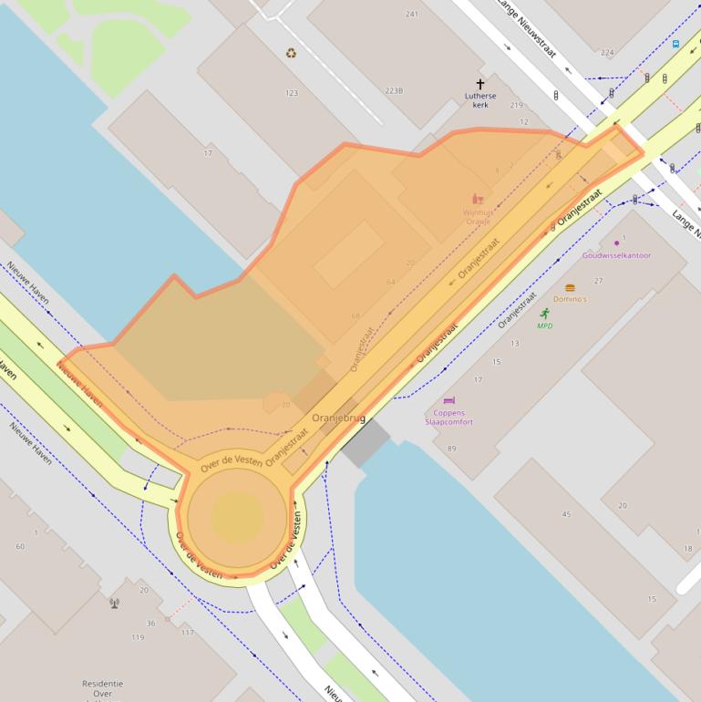 Kaart van postcodegebied 3111AP.