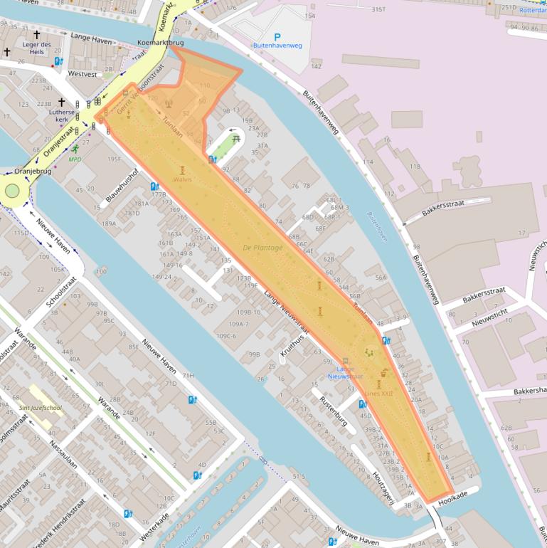 Kaart van postcodegebied 3111AX.