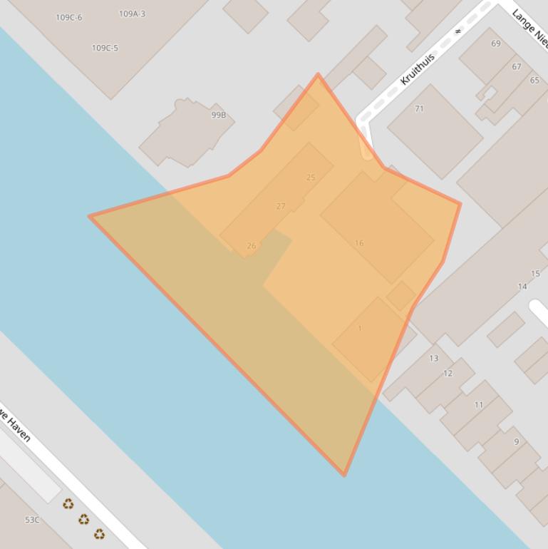 Kaart van postcodegebied 3111AZ.