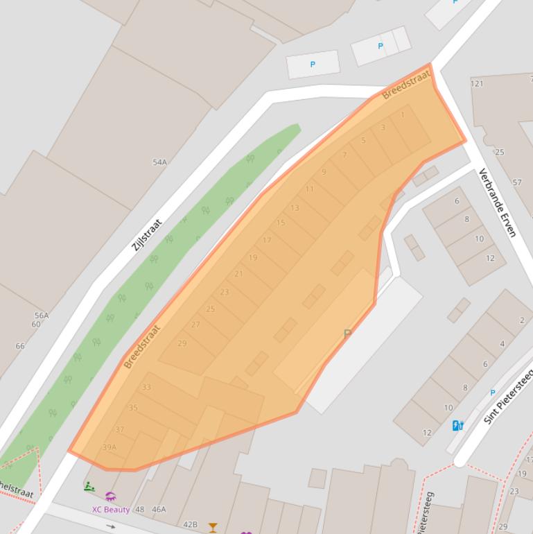 Kaart van postcodegebied 3111BB.