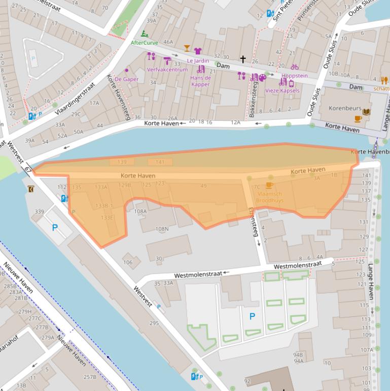 Kaart van postcodegebied 3111BH.