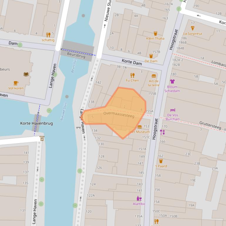 Kaart van postcodegebied 3111BL.