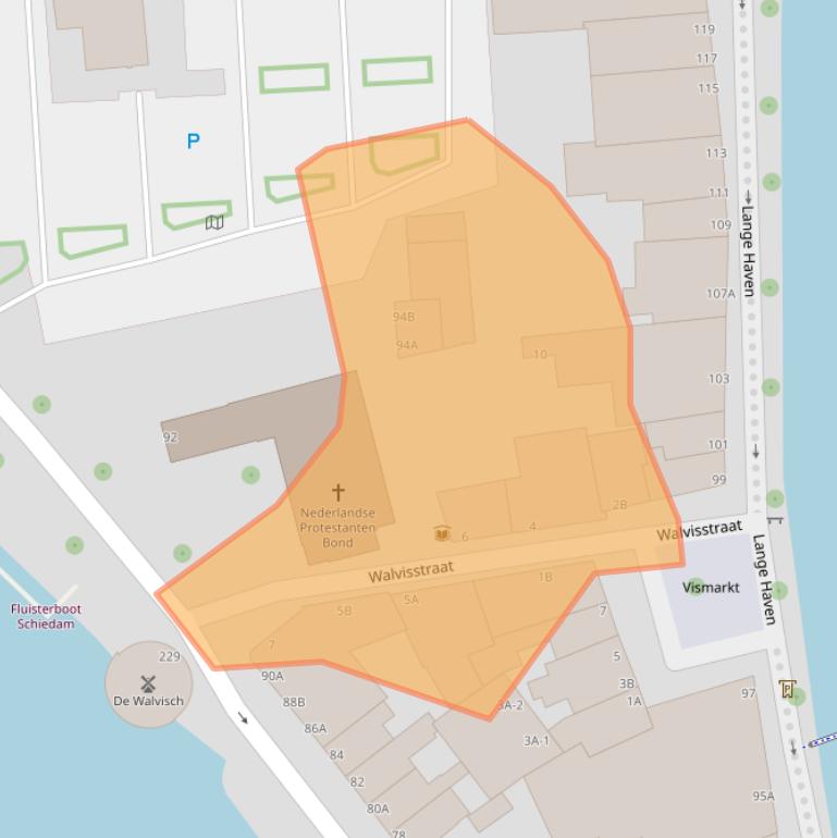 Kaart van postcodegebied 3111BR.