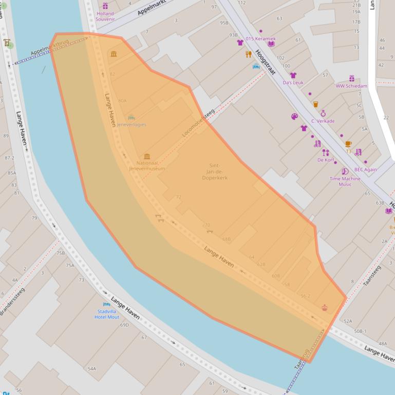 Kaart van postcodegebied 3111CH.