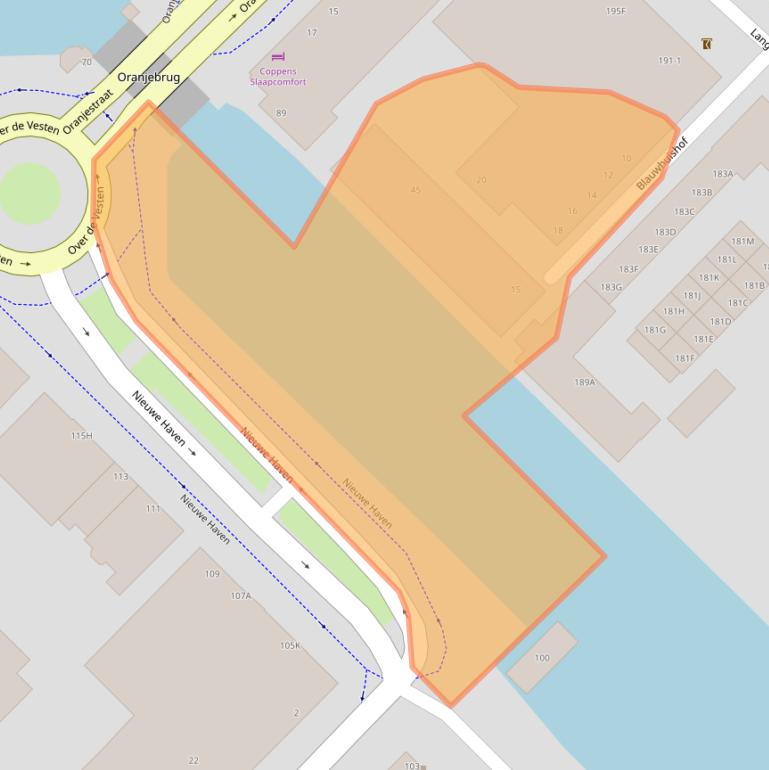 Kaart van postcodegebied 3111DW.