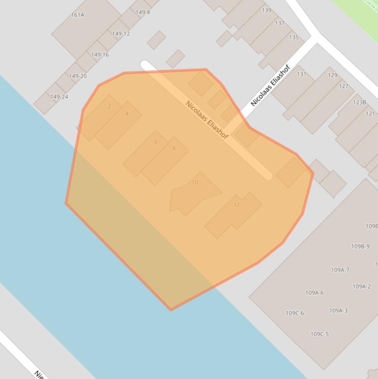 Kaart van postcodegebied 3111DX.