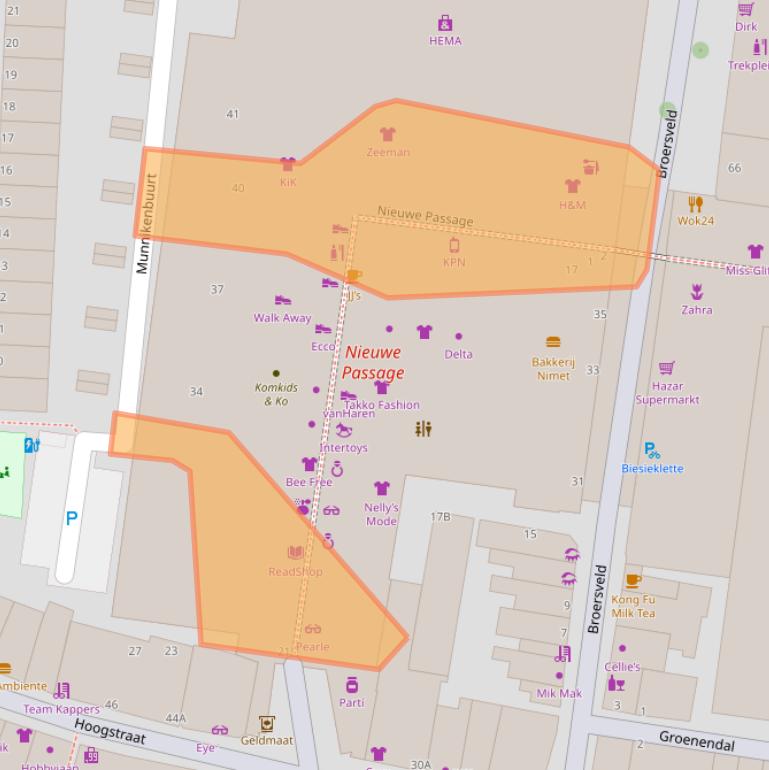 Kaart van postcodegebied 3111EG.