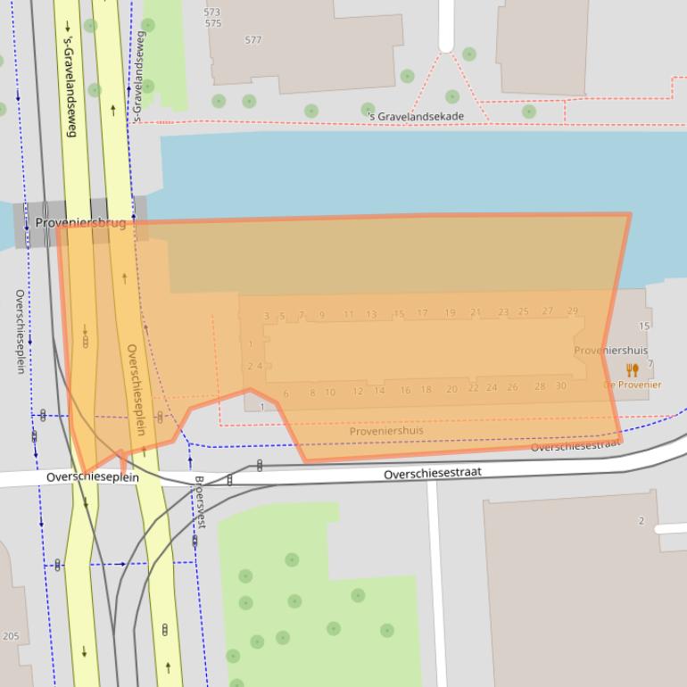 Kaart van postcodegebied 3111GD.