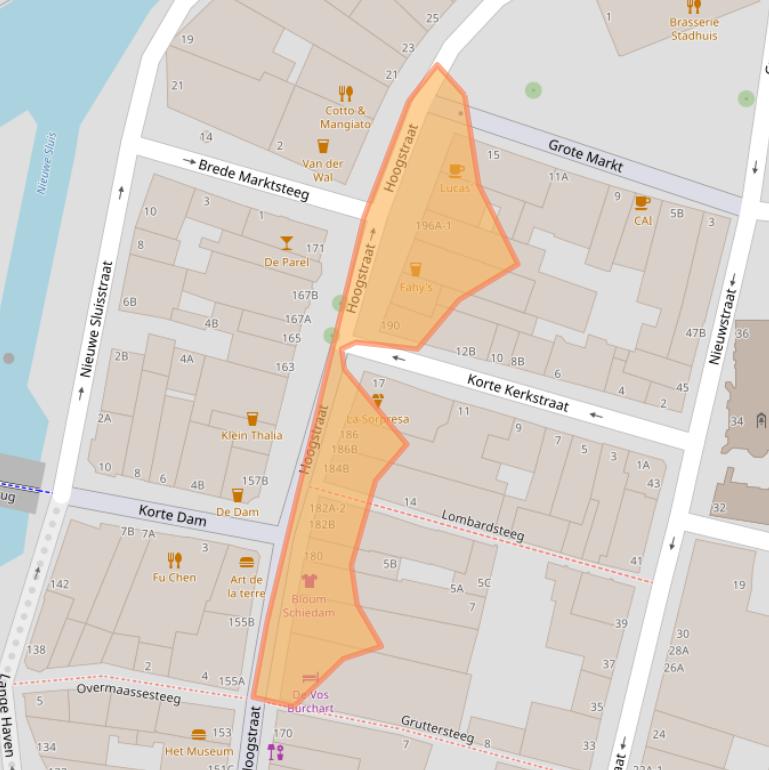 Kaart van postcodegebied 3111HP.