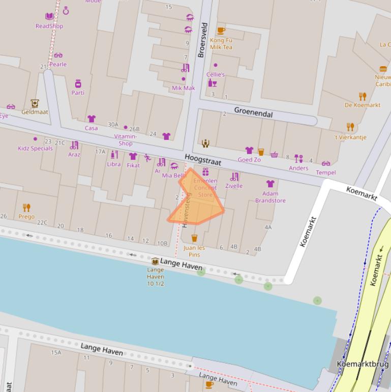 Kaart van postcodegebied 3111HR.