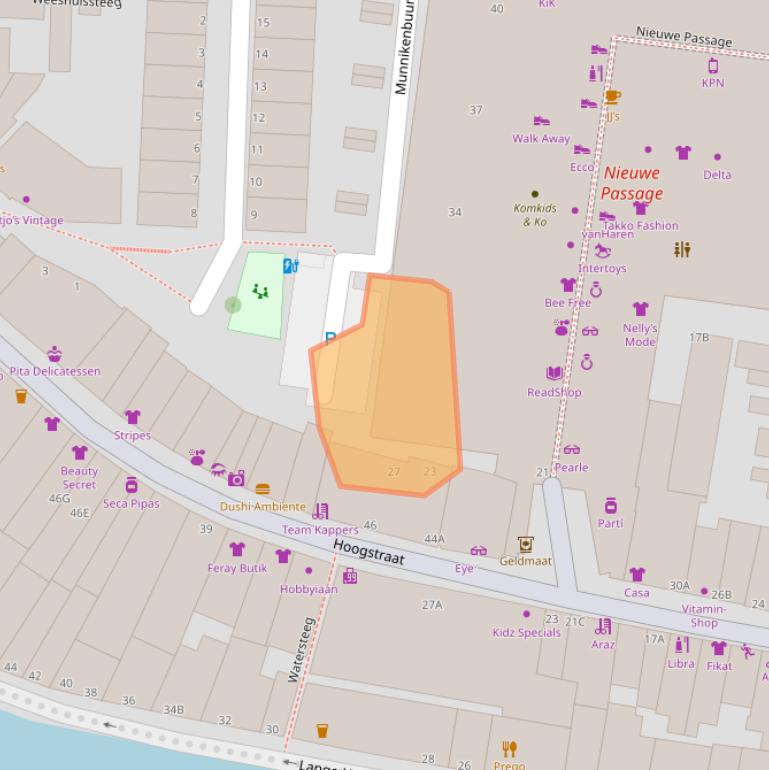 Kaart van postcodegebied 3111HS.