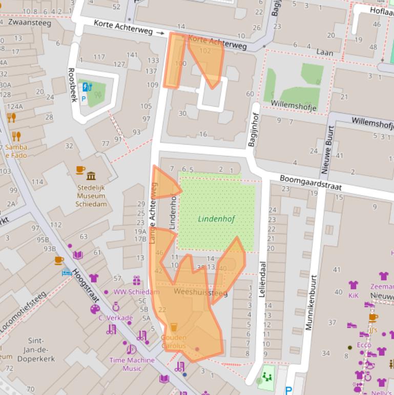 Kaart van postcodegebied 3111JK.