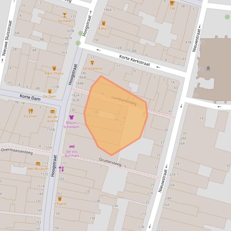 Kaart van postcodegebied 3111JM.