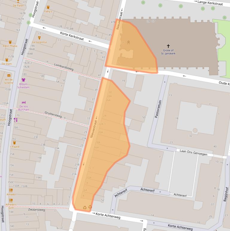 Kaart van postcodegebied 3111JP.