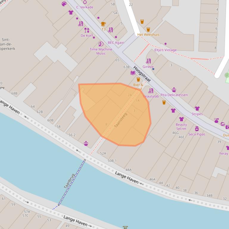 Kaart van postcodegebied 3111JR.