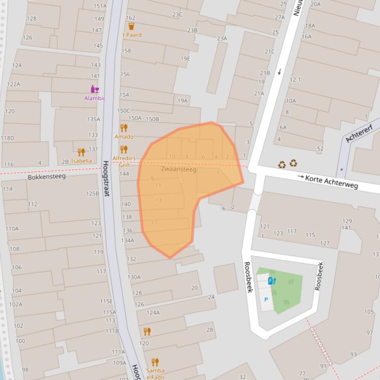 Kaart van postcodegebied 3111JS.