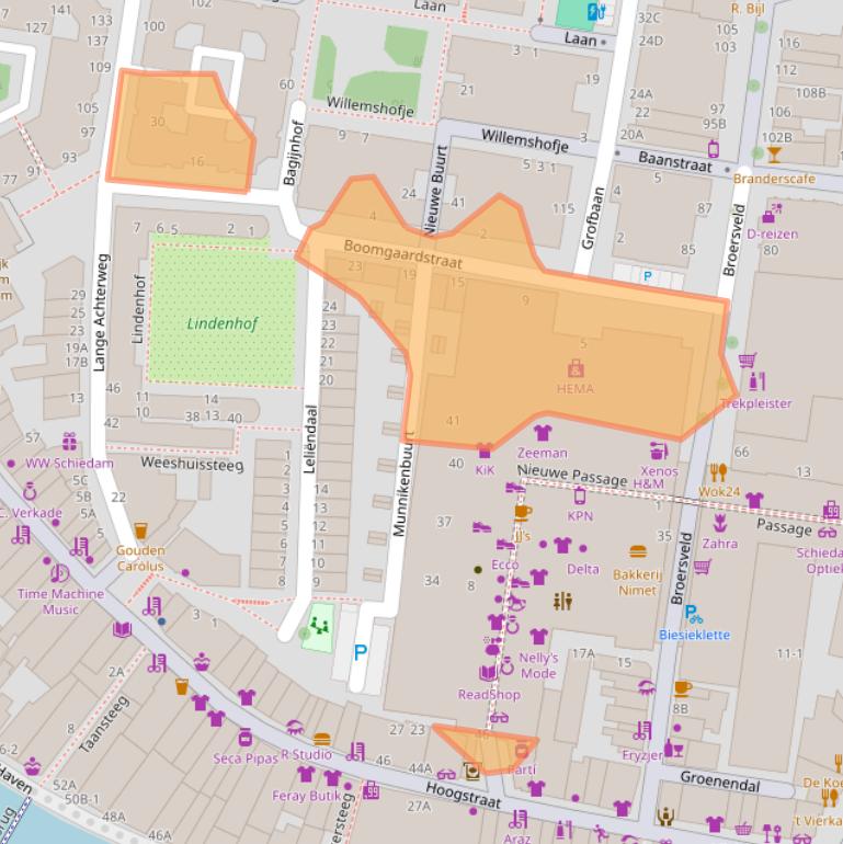 Kaart van postcodegebied 3111KE.