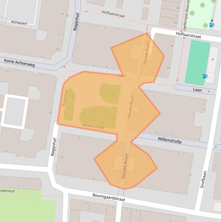 Kaart van postcodegebied 3111KJ.