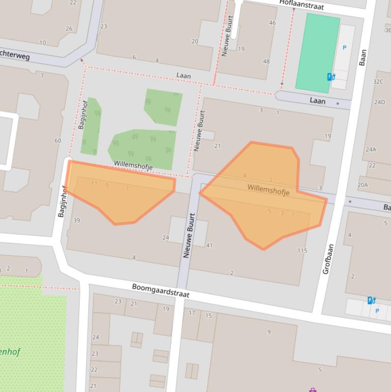 Kaart van postcodegebied 3111KK.