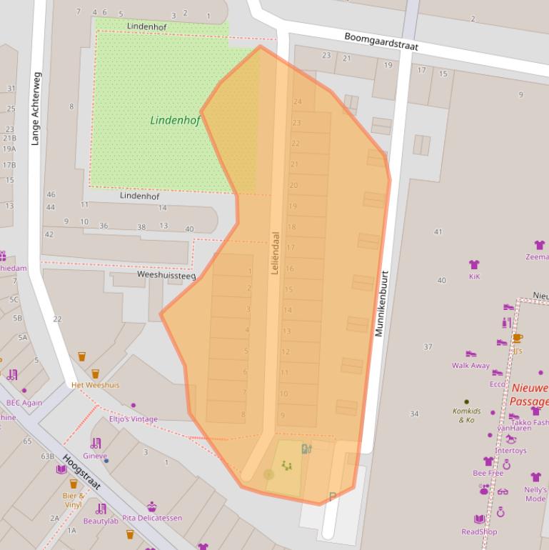 Kaart van postcodegebied 3111KN.