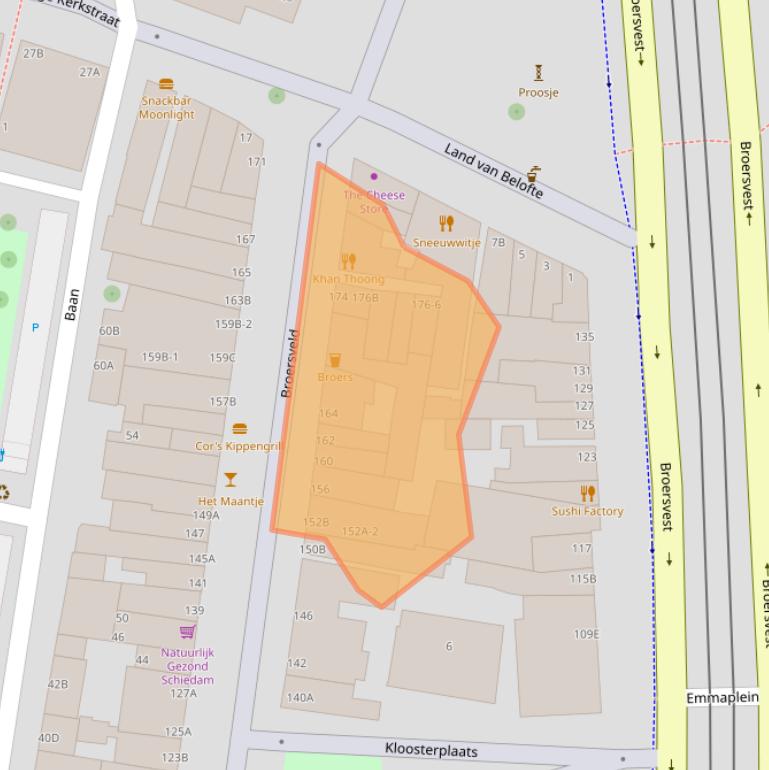 Kaart van postcodegebied 3111LL.