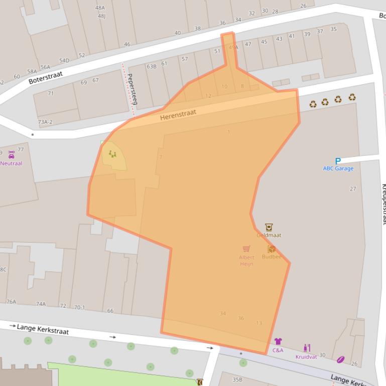 Kaart van postcodegebied 3111NK.