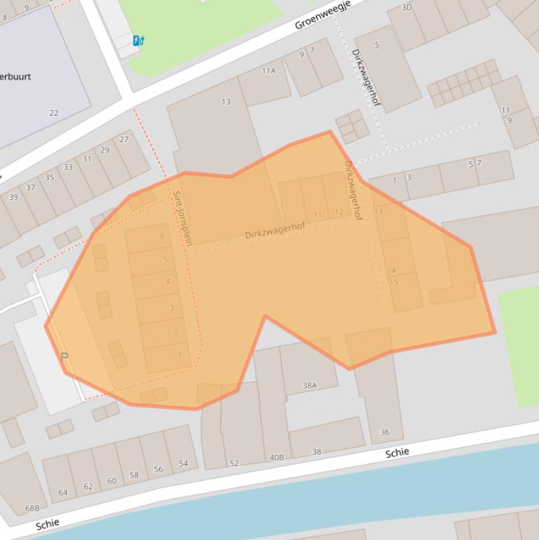 Kaart van postcodegebied 3111NZ.