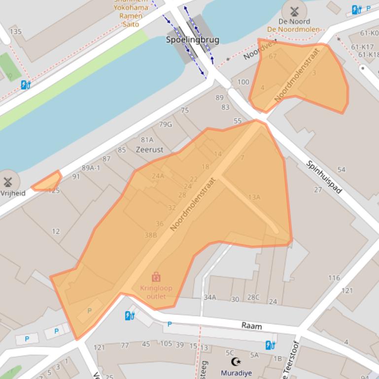 Kaart van postcodegebied 3111PD.