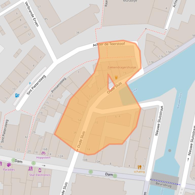 Kaart van postcodegebied 3111PK.